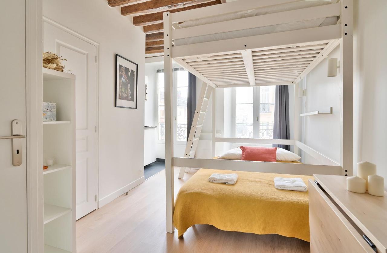 Stylish Mezzanine Studio In The Heart Of Paris 3F Exterior foto